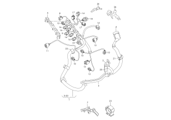 Wiring set for engine CBZB