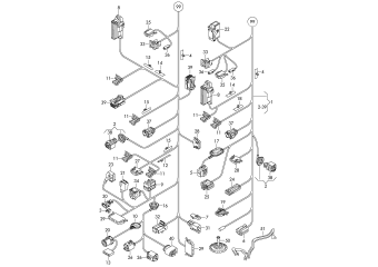 Central wiring set, individual parts, interior