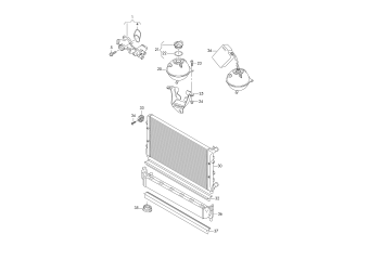 Coolant regulator housing, reservoir, cooler for coolant 1.2 ltr. 4-cylinder+, petrol engine+, CBZB