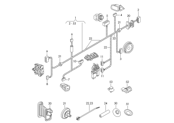 Wiring set for door, driver door