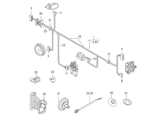 Wiring set for door, passenger door
