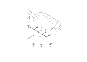 Wiring set for bumper for vehicles with parking, aid rear