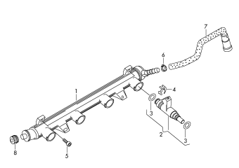 Fuel rail 1.6ltr. petrol engine