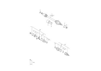 Drive shaft, for 6-speed automatic gearbox front CLSA