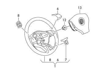 Steering wheel, before 08.09.2014