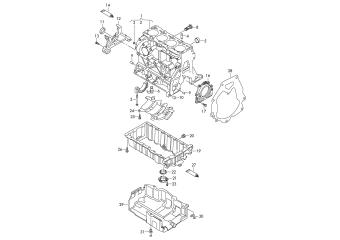 Crankcase housing, oil sump 2.0 ltr. diesel eng.+, CFFD, CFFA, CLJA, CFFB, CFGB, CFGC