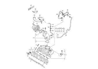 Intake system, vacuum system, activated carbon filter system, suction jet pump 1.4ltr. petrol eng.+, PR-TF0
