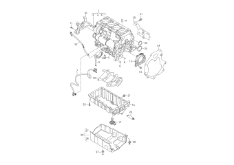 Crankcase housing, oil sump 2.0 ltr. diesel eng.+, CUVC, CUVE, CUWA