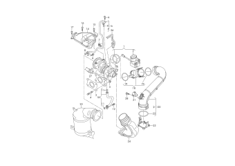 Exhaust manifold with turbocharger 1.4ltr. petrol eng.+, CZDB, CZDA