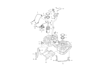 Fuel tank with, attachments diesel eng.