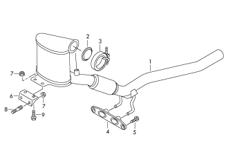 Exhaust pipe with catalyst 2.0 ltr. diesel eng.+, CLJA