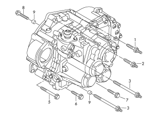 Mounting parts for engine and, transmission, for 6 speed manual gearbox, four-wheel drive QCR