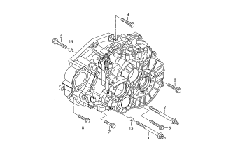 Mounting parts for engine and, transmission, 6-speed manual transmission, for four-wheel drive 2.0 ltr. LMV, LMU, NGF, NGH