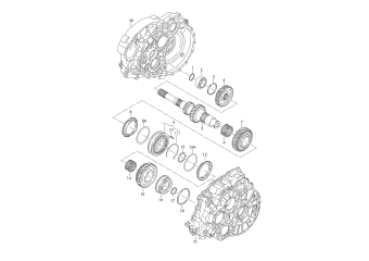 Gears and shafts, input shaft, for 6 speed manual gearbox 5th/6th gear LMW