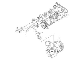 Ventilation for cylinder block 1.4ltr. petrol eng.+, CZDA, CZDB