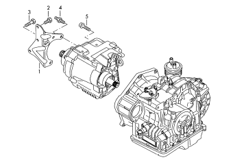 Transmission securing parts, final drive gearbox, for 6-speed automatic gearbox JVZ, MKD, MYZ, QNR, QNS, QNU