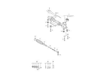 Steering gear, track rod lhd