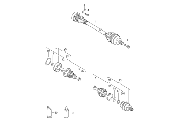 Drive shaft rear 4motion