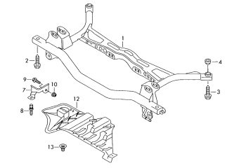 Support frame rear fr.wheel drv