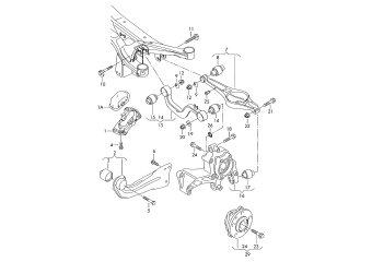 Wishbone, axle guide, wheel bearing housing rear 4motion