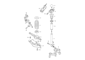 Suspension, shock absorbers, for vehicles with electronically regulated shock absorber rear