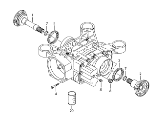 Flanged shaft rear 4motion