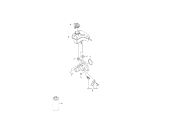 Tandem brake master cylinder lhd