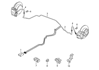  brake pipe, brake hose rear