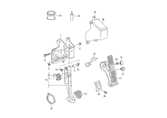 Brake and accel. lever mech. lhd