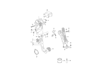 Brake and accel. lever mech. rhd