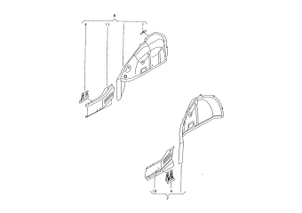 Wheel housing inner part rear