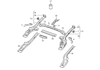 Side member, cross member rear, rear