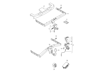 Trailer tow hitch (spher.head)