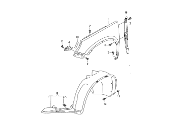 Wing, wheel housing liner front