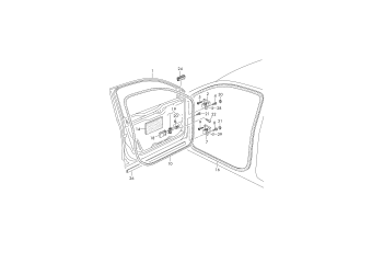 Doors, door hinge, door seal front