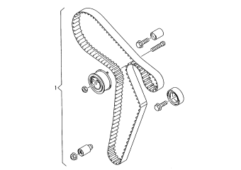 Repair kit for toothed belt, with tensioning roller