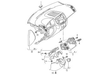 Dashboard fittings upper