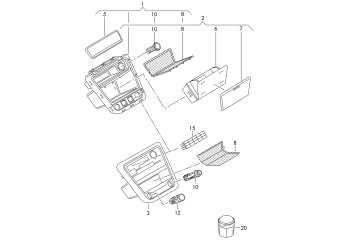 Ashtray, stowage compartment