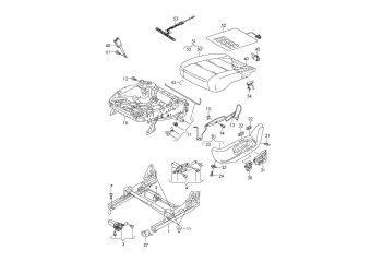 Seat left front, electric PR-3PB, 3PH, 3L4, 3L9