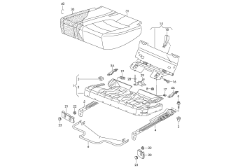 Seat rear, 2 seater