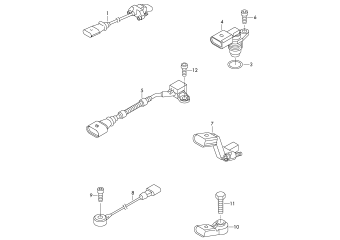 Impulse sender, knock sensor, control valve