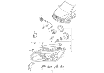 Halogen twin headlights PR-8ID