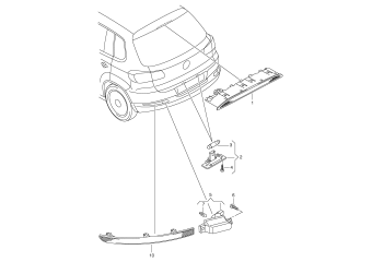 Additional brake light, licence plate light, rear light reflector, reversing light