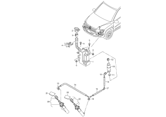 Headlight washer system