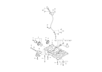 Oil pump, oil dipstick, balancer shaft 2.0 ltr. diesel eng.+, CFFD, CFFA, CLJA, CFFB, CFGB, CFGC