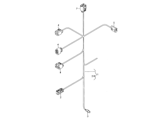 Wiring harness section for lighting right