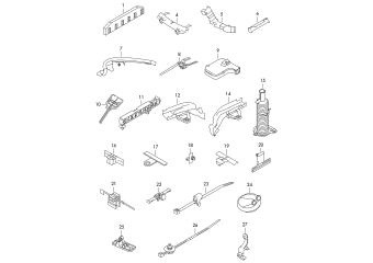 Cable holder, central wiring set