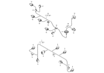 Wiring set for bumper