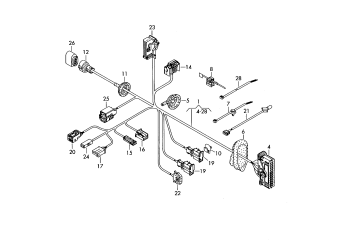 Wiring set for door