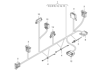 Harness for air conditioner for vehicles with semi-automatic controlled a/c system